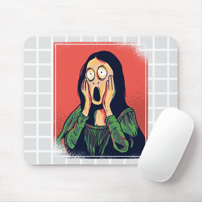 Mousepad Tapete de Mouse Paródia da Mona Lisa aos Gritos (Com mouse)