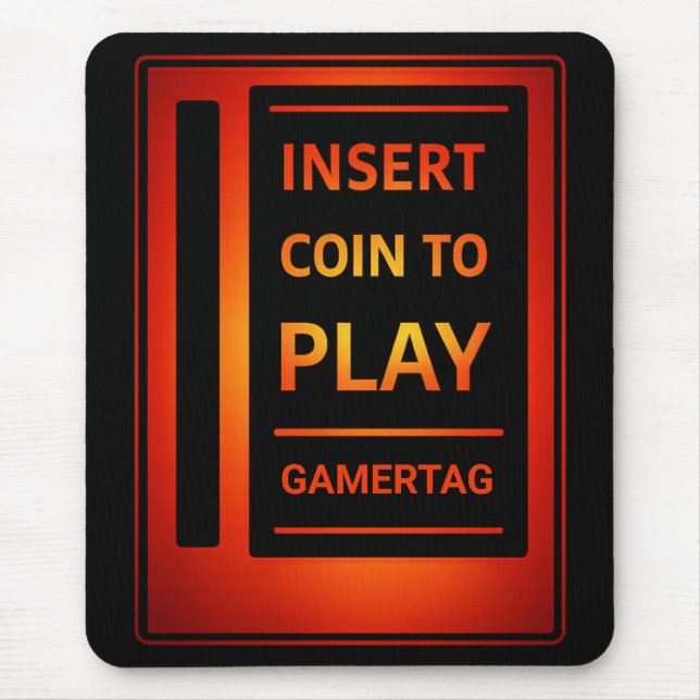 Mousepad Tapete de Mouse Personalizado “Arcade Insira Moeda (Frente)
