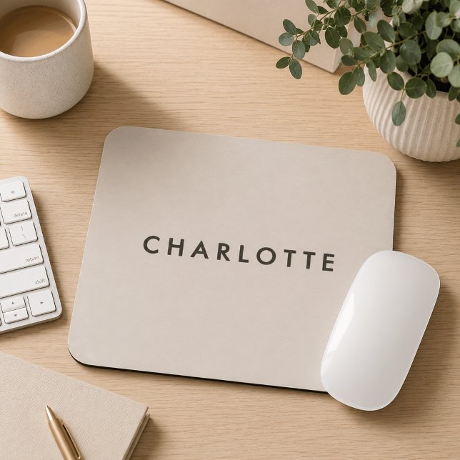 Mousepad Tapete de Mouse Personalizado Bege Moderno (Criador carregado)