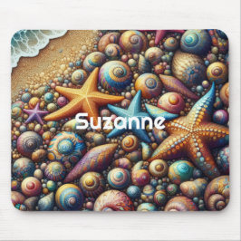 Mousepad Tapete de mouse personalizado praia de fantasia
