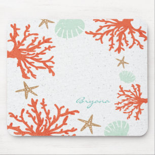 Mousepad Tapete de Mouse Recife de Coral da Praia Concha e 