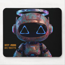 Mousepad Tapete de Mouse Robô de IA Cyberpunk #00005 | AIC