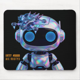 Mousepad Tapete de Mouse Robô de IA Cyberpunk #00008 | AIC