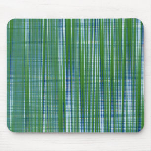 Mousepad Tapete de Mouse Verde Azul Listrado Xadrez Design