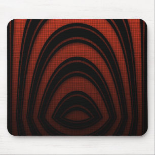 Mousepad Tapete de Mouse Vermelho Marrom Preto Arco Abstrat