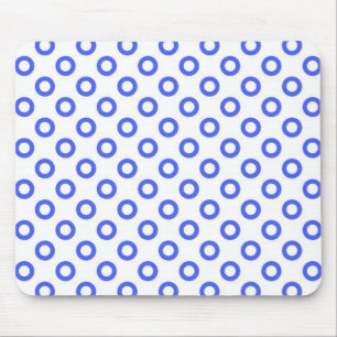 Mousepad tapete de rato branco círculo azul