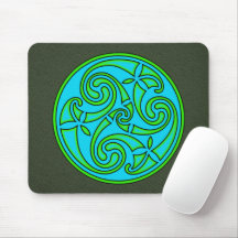Tapete de Rato com Desenho de Espiral de Arte Celt