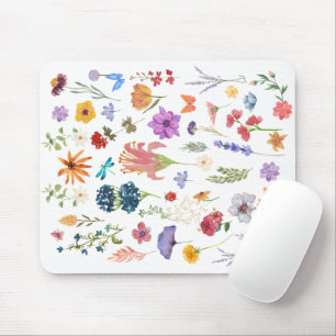Mousepad Tapete de Rato de Flor Silvestre Acessório de Me
