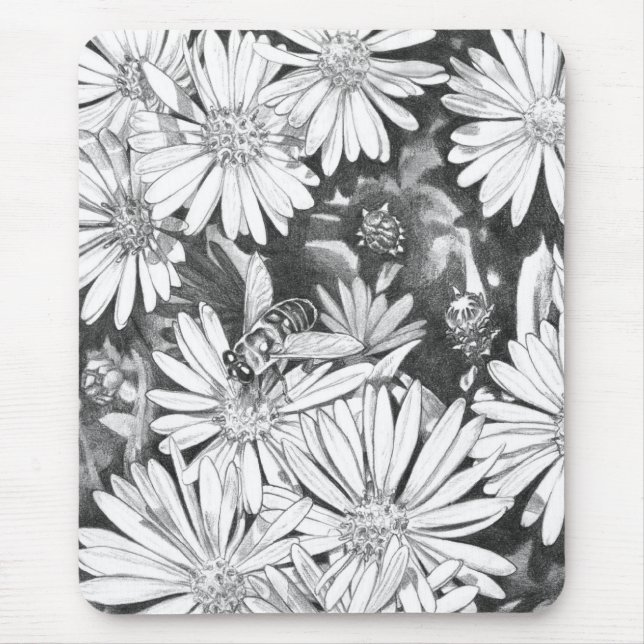 Mousepad Tapete de Rato de Flores Silvestres Arte Floral De (Frente)
