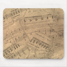 Mousepad Tapete de Rato de Folhas de Música Antigas
