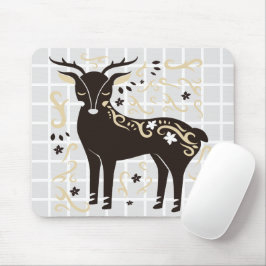 Mousepad Tapete de Rato de Pé de Veado em Arte Popular