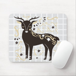 Mousepad Tapete de Rato de Pé de Veado em Arte Popular