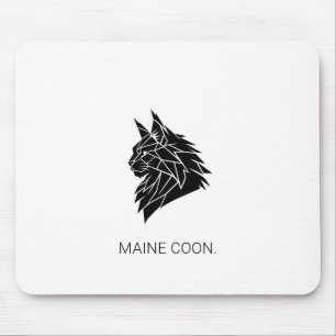 Mousepad Tapete de Rato Geométrico Minimalista Maine Coon