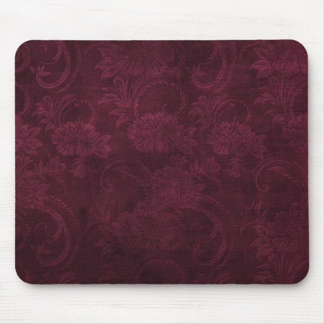 Mousepad Tapete de Rato Gótico Carmim Escuro (Frente)