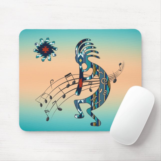 Mousepad Tapete de Rato Kokopelli Turquesa (Com mouse)