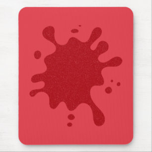 Mousepad Tapete de Rato Mancha de Tinta Vermelha Tomate Per