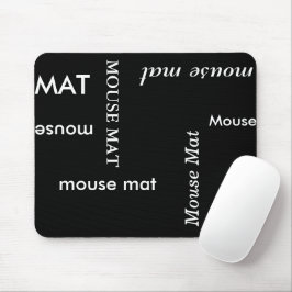 Mousepad Tapete de Rato Preto e Branco