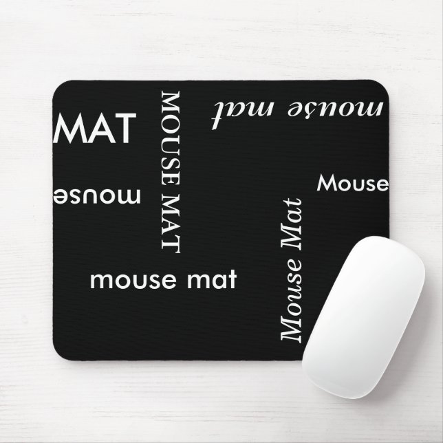 Mousepad Tapete de Rato Preto e Branco (Com mouse)