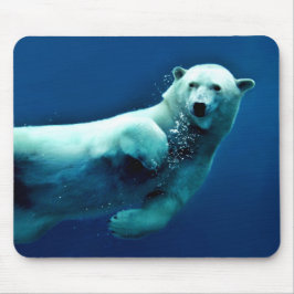Mousepad Tapete de Rato Urso Polar Nadando