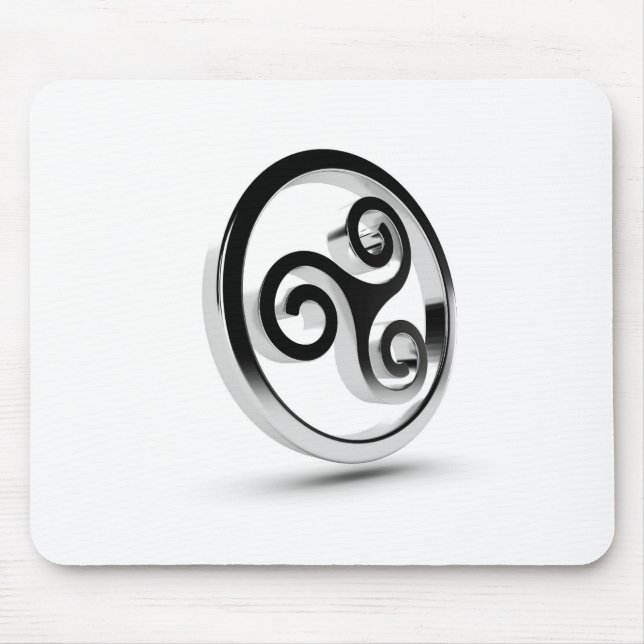 Mousepad Tapete de ratos Bretanha, Triskell Bretão (Frente)