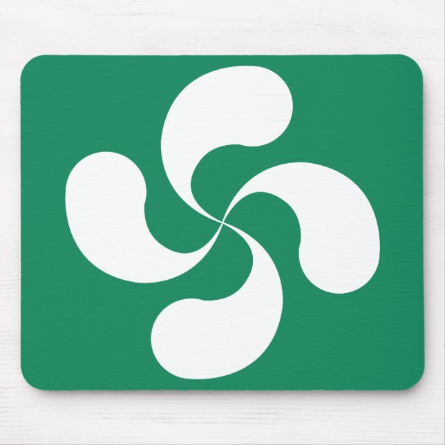 Mousepad Tapete de Ratos Cruz Basca derrete Verde “Lauburu (Frente)