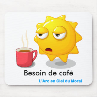 Mousepad Tapete de ratos Necessidade de café