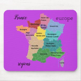 Mousepad tapete de ratos “regiões francesas "