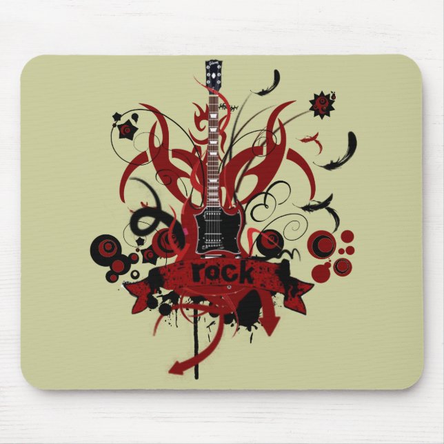 Mousepad Tapete de ratos Rock (Frente)