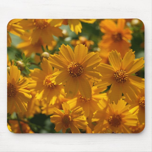 Mousepad Tapete do rato amarelo da flor (Frente)