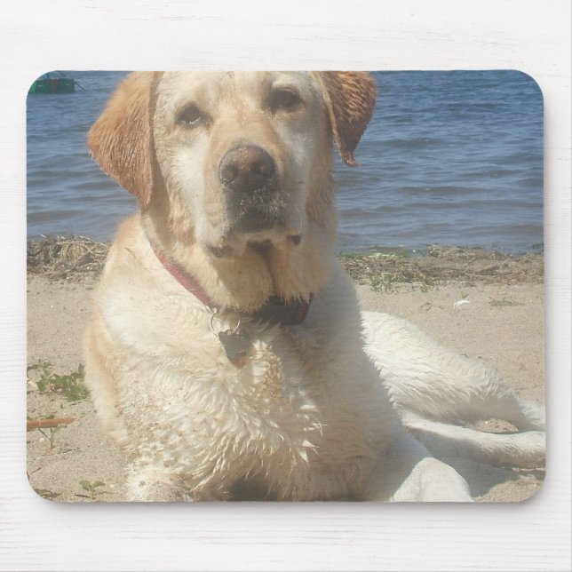 Mousepad Tapete do rato amarelo de labrador retriever (Frente)