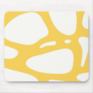 Mousepad Tapete do rato amarelo e branco
