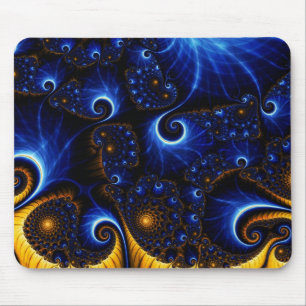 Mousepad Tapete do rato azul abstrato do céu do Fractal