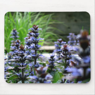 Mousepad Tapete do rato azul das flores selvagens