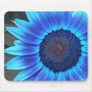 Mousepad Tapete do rato azul do girassol