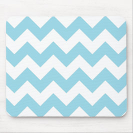 Mousepad Tapete do rato azul e branco de Chevron