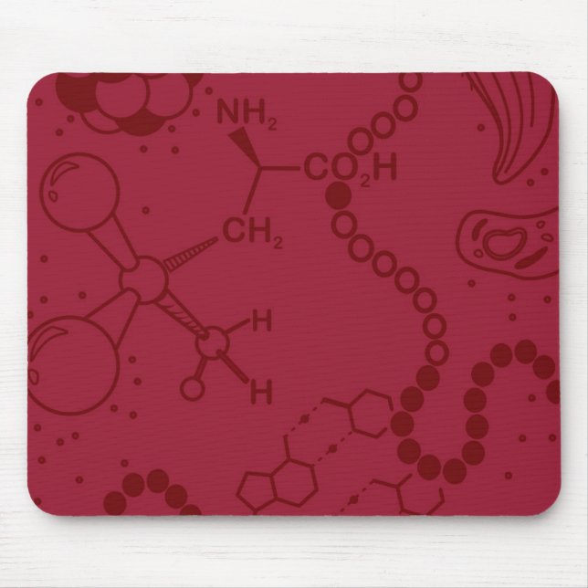 Mousepad Tapete do rato bio/da química espectro de Borgonha (Frente)
