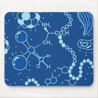 Mousepad Tapete do rato bio/da química espectro do azul