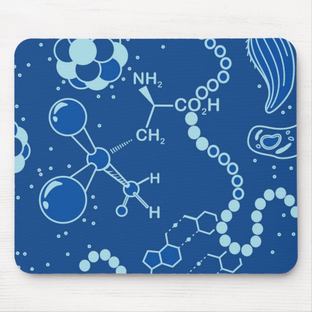Mousepad Tapete do rato bio/da química espectro do azul (Frente)