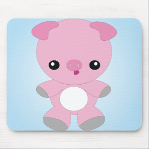 Mousepad Tapete do rato bonito do porco do bebê