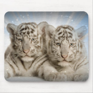 Mousepad Tapete do rato branco de Cubs de tigre