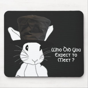 Mousepad Tapete do rato branco do coelho