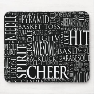 Mousepad Tapete do rato Cheerleading da nuvem da palavra