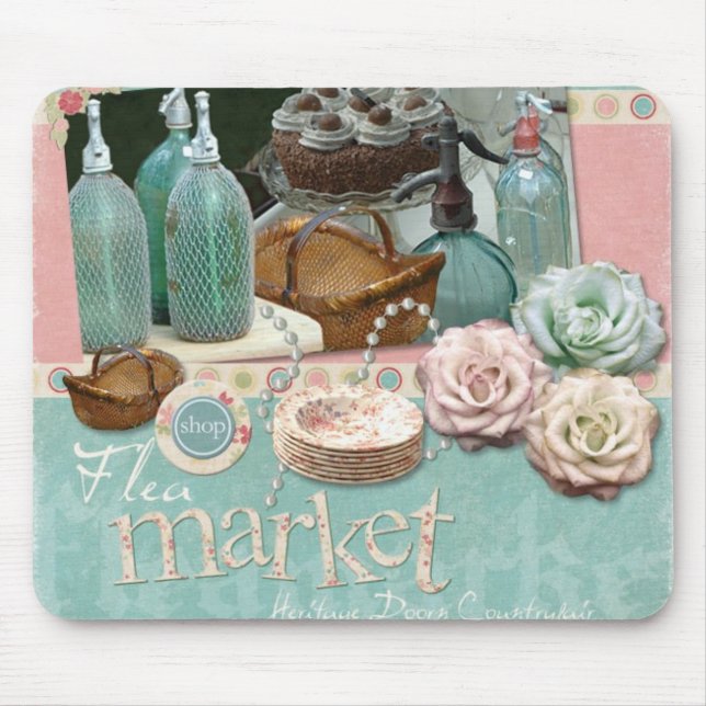 Mousepad Tapete do rato chique da feira da ladra de Paris (Frente)