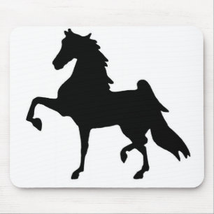 Mousepad Tapete do rato com silhueta de Saddlebred
