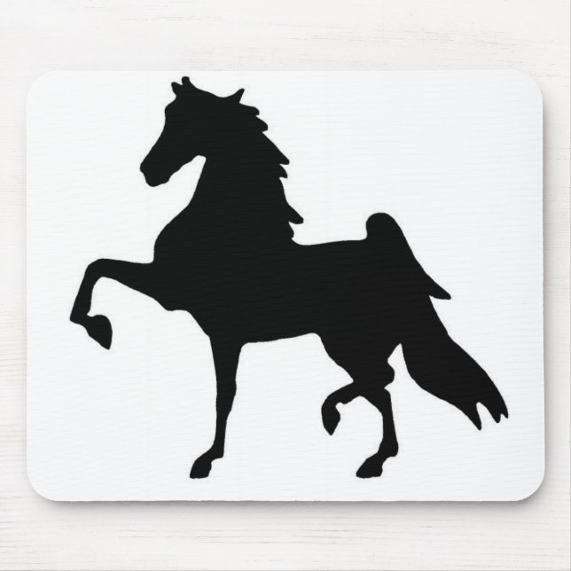 Mousepad Tapete do rato com silhueta de Saddlebred (Frente)