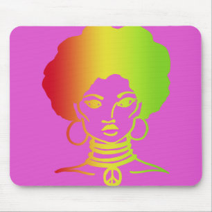 MOUSEPAD TAPETE DO RATO COR-DE-ROSA DE AFROLICOUS