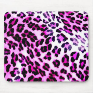 Mousepad tapete do rato cor-de-rosa do leopardo