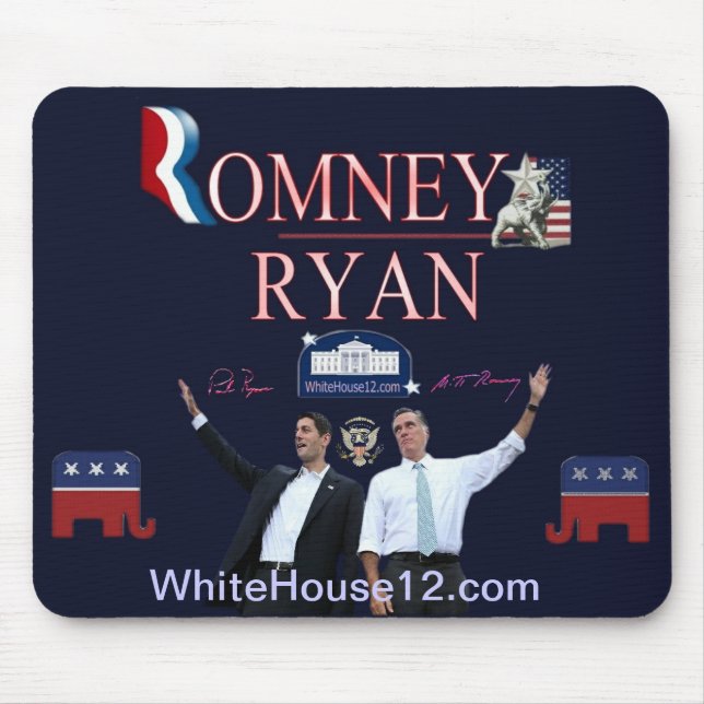 Mousepad Tapete do rato da assinatura de Romney-Ryan (Frente)