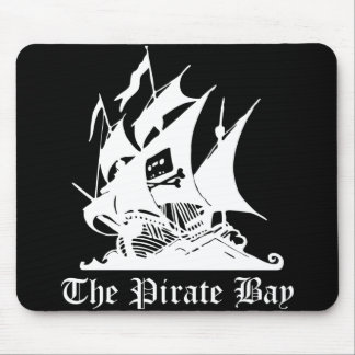 Mousepad Tapete do rato da baía do pirata - versão preta