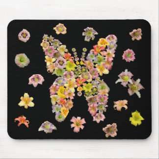 Mousepad Tapete do rato da borboleta do hemerocallis
